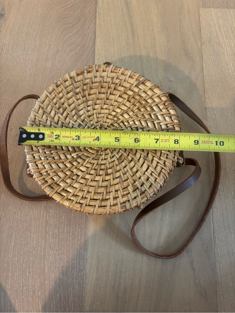 Zara Round Raffia Woven Rattan Crossbody Bag Natural Canteen Purse Handbag NEW - Picture 10 of 12